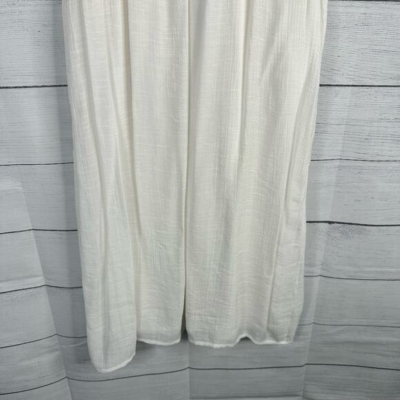 Cloth & People Womens Boho Crochet Gauzy Cream Embroidered Mini Dress Size M - Picture 8 of 10